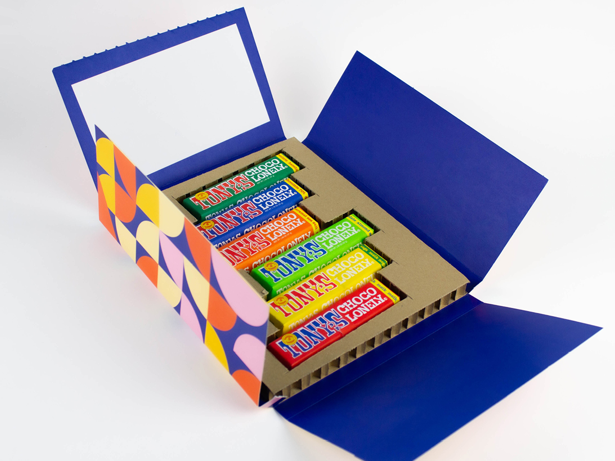 Gepersonaliseerde brievenbusboxen met chocolade van Tony's Chocolonely